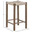 Meridian Furniture Entwine Beige Vegan Leather Upholstered Counter Stool