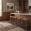 Meridian Furniture Entwine Brown Vegan Leather Upholstered Counter Stool
