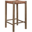 Meridian Furniture Entwine Brown Vegan Leather Upholstered Counter Stool