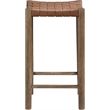 Meridian Furniture Entwine Brown Vegan Leather Upholstered Counter Stool