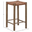 Meridian Furniture Entwine Brown Vegan Leather Upholstered Counter Stool