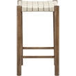 Meridian Furniture Entwine Cream Vegan Leather Upholstered Counter Stool