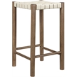 Meridian Furniture Entwine Cream Vegan Leather Upholstered Counter Stool