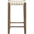 Meridian Furniture Entwine Cream Vegan Leather Upholstered Counter Stool