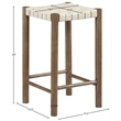 Meridian Furniture Entwine Cream Vegan Leather Upholstered Counter Stool
