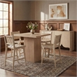 Meridian Furniture Entwine Beige Vegan Leather Upholstered Counter Stool