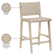 Meridian Furniture Entwine Beige Vegan Leather Upholstered Counter Stool