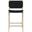 Meridian Furniture Entwine Black Vegan Leather Upholstered Counter Stool