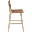 Meridian Furniture Entwine Brown Vegan Leather Upholstered Counter Stool