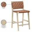 Meridian Furniture Entwine Brown Vegan Leather Upholstered Counter Stool