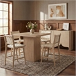 Meridian Furniture Entwine Cream Vegan Leather Upholstered Counter Stool