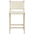 Meridian Furniture Entwine Cream Vegan Leather Upholstered Counter Stool
