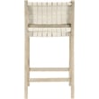 Meridian Furniture Entwine Cream Vegan Leather Upholstered Counter Stool