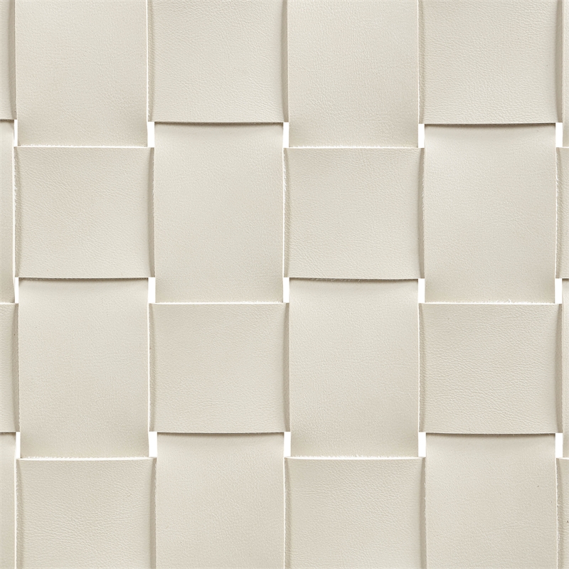 Meridian Furniture Entwine Cream Vegan Leather Upholstered Counter Stool