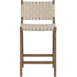 Meridian Furniture Entwine Beige Vegan Leather Upholstered Counter Stool