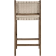 Meridian Furniture Entwine Beige Vegan Leather Upholstered Counter Stool