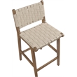 Meridian Furniture Entwine Beige Vegan Leather Upholstered Counter Stool
