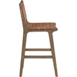Meridian Furniture Entwine Brown Vegan Leather Upholstered Counter Stool