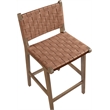 Meridian Furniture Entwine Brown Vegan Leather Upholstered Counter Stool