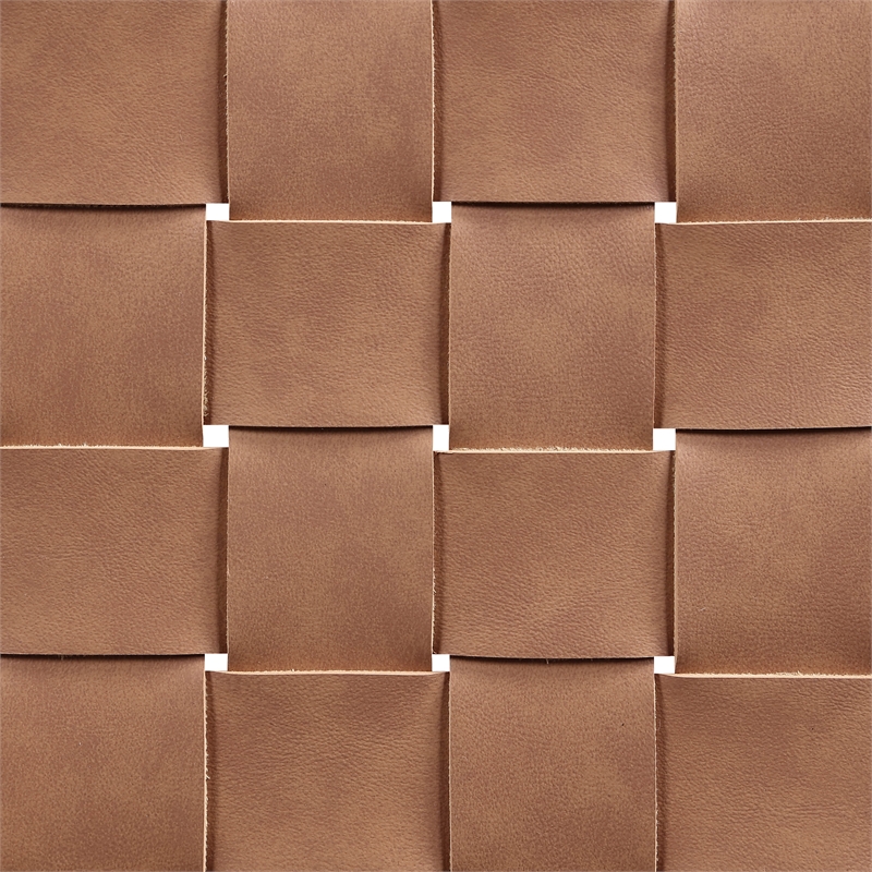 Meridian Furniture Entwine Brown Vegan Leather Upholstered Counter Stool