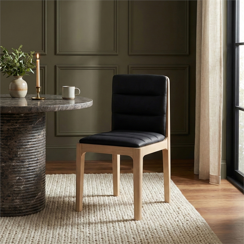 Meridian Furniture Ellis Black Vegan Leather Dining Chair (Set of 2)