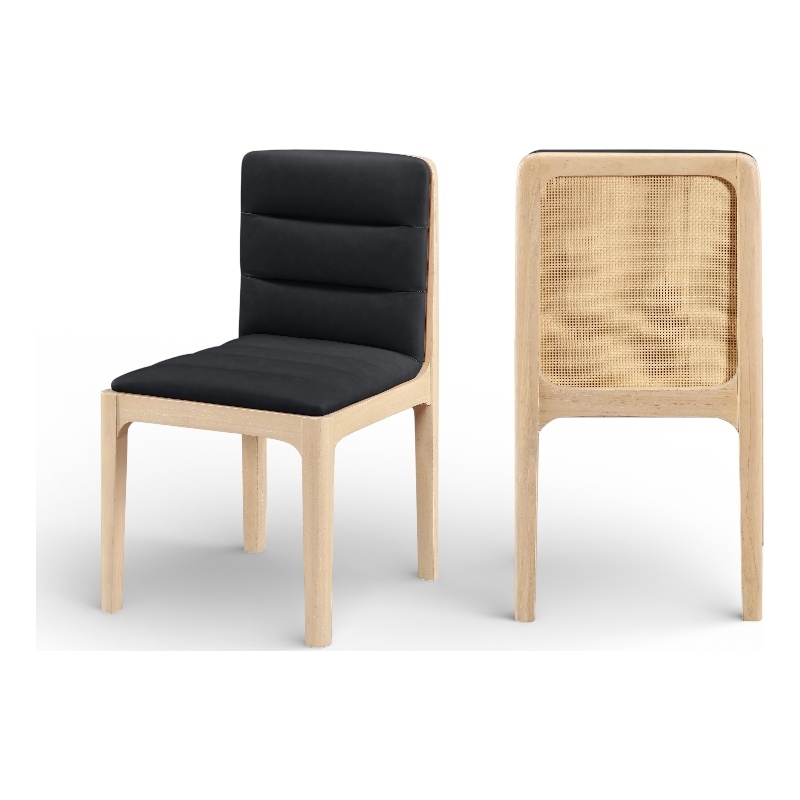 Meridian Furniture Ellis Black Vegan Leather Dining Chair (Set of 2)