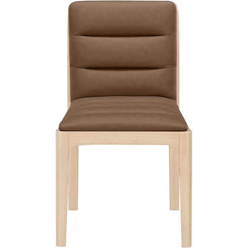 Meridian Furniture Ellis Brown Vegan Leather Dining Chair (Set of 2)