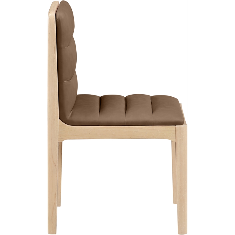 Meridian Furniture Ellis Brown Vegan Leather Dining Chair (Set of 2)