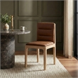 Meridian Furniture Ellis Cognac Vegan Leather Dining Chair (Set of 2)