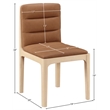 Meridian Furniture Ellis Cognac Vegan Leather Dining Chair (Set of 2)