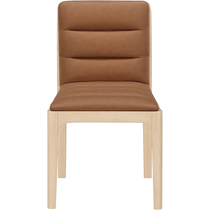 Meridian Furniture Ellis Cognac Vegan Leather Dining Chair (Set of 2)