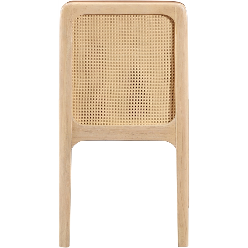 Meridian Furniture Ellis Cognac Vegan Leather Dining Chair (Set of 2)