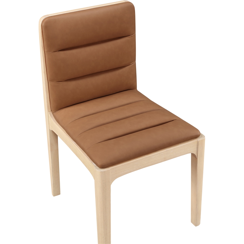 Meridian Furniture Ellis Cognac Vegan Leather Dining Chair (Set of 2)