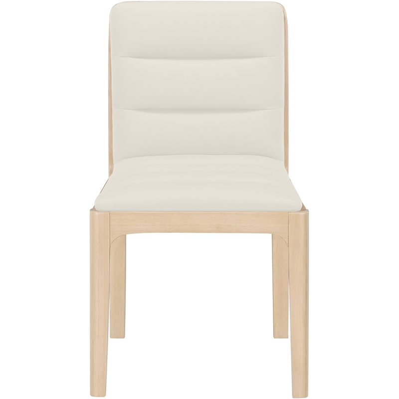 Meridian Furniture Ellis Cream Vegan Leather Dining Chair (Set of 2)