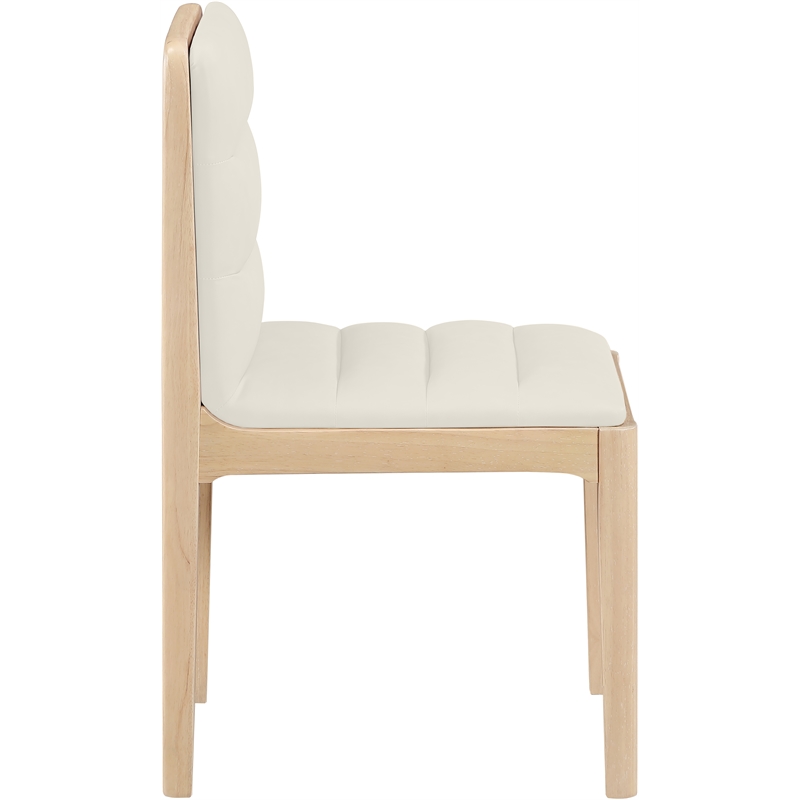 Meridian Furniture Ellis Cream Vegan Leather Dining Chair (Set of 2)