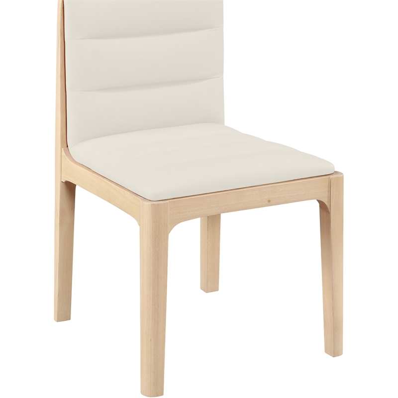 Meridian Furniture Ellis Cream Vegan Leather Dining Chair (Set of 2)
