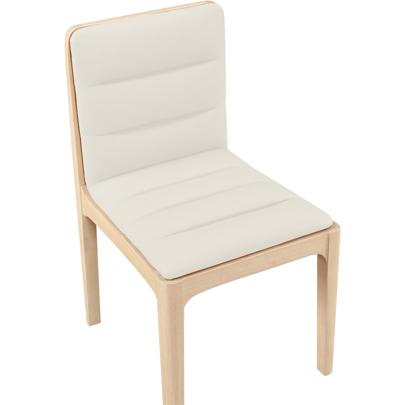 Meridian Furniture Ellis Cream Vegan Leather Dining Chair (Set of 2)