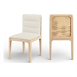 Meridian Furniture Ellis Cream Vegan Leather Dining Chair (Set of 2)