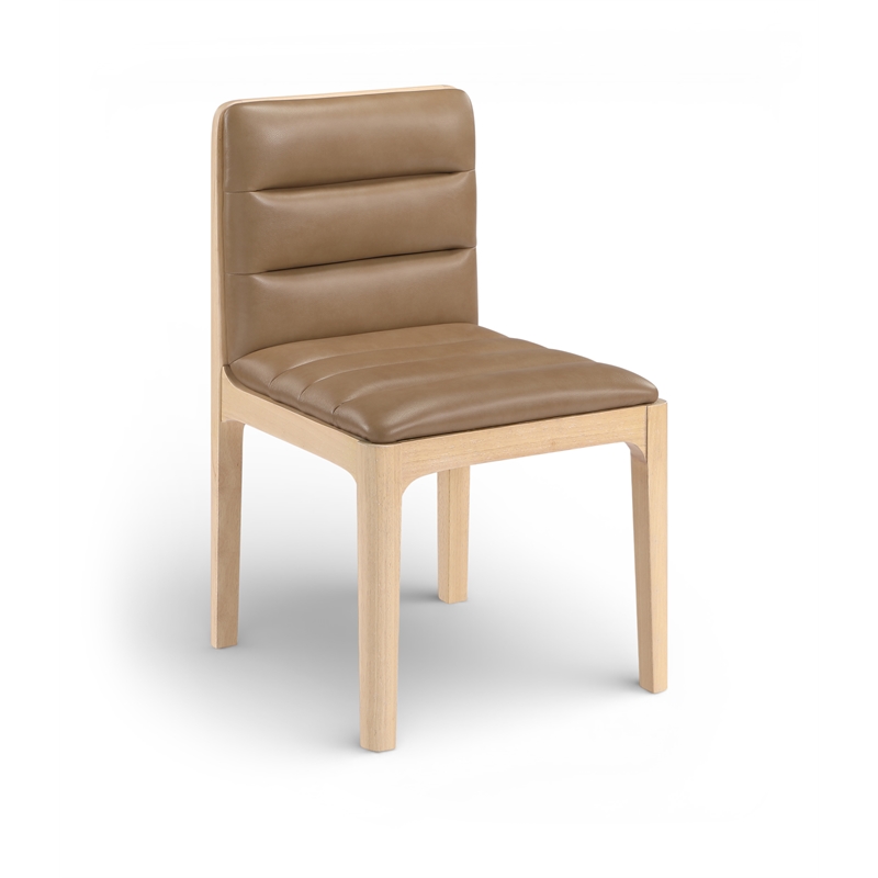 Meridian Furniture Ellis Tan Vegan Leather Dining Chair (Set of 2)