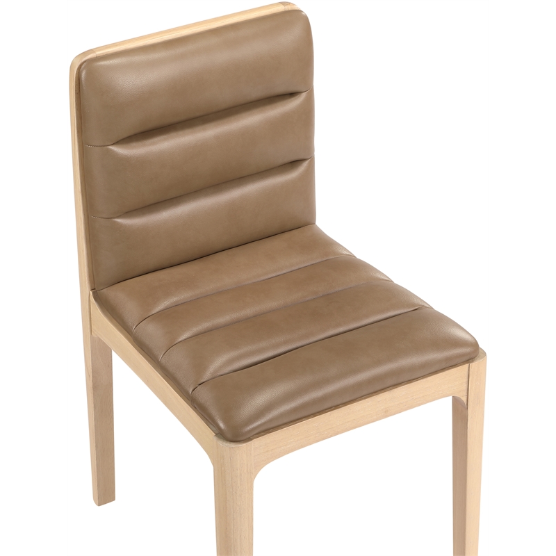 Meridian Furniture Ellis Tan Vegan Leather Dining Chair (Set of 2)