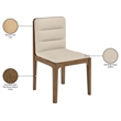 Meridian Furniture Ellis Beige Vegan Leather Dining Chair (Set of 2)