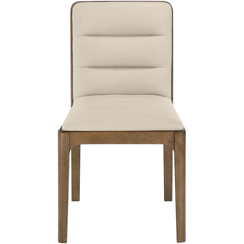 Meridian Furniture Ellis Beige Vegan Leather Dining Chair (Set of 2)