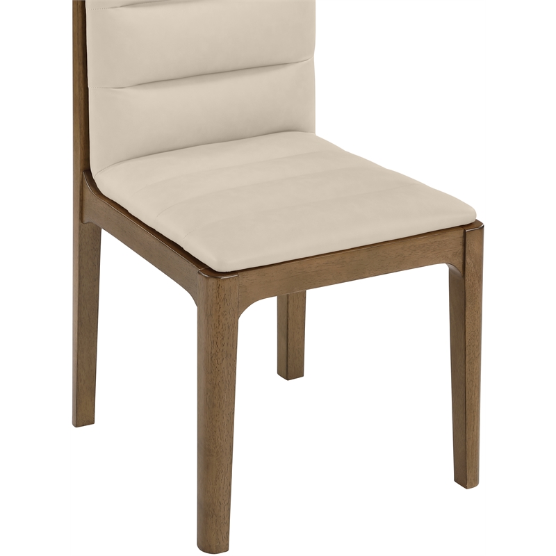 Meridian Furniture Ellis Beige Vegan Leather Dining Chair (Set of 2)