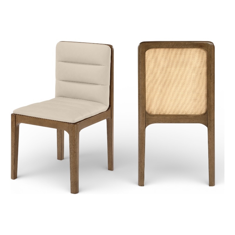 Meridian Furniture Ellis Beige Vegan Leather Dining Chair (Set of 2)