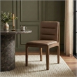 Meridian Furniture Ellis Brown Vegan Leather Dining Chair (Set of 2)