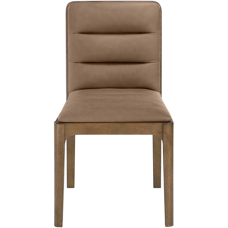 Meridian Furniture Ellis Brown Vegan Leather Dining Chair (Set of 2)
