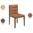 Meridian Furniture Ellis Cognac Vegan Leather Dining Chair (Set of 2)