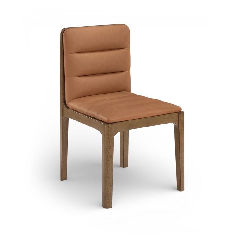 Meridian Furniture Ellis Cognac Vegan Leather Dining Chair (Set of 2)