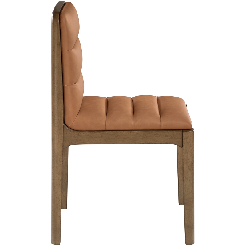 Meridian Furniture Ellis Cognac Vegan Leather Dining Chair (Set of 2)