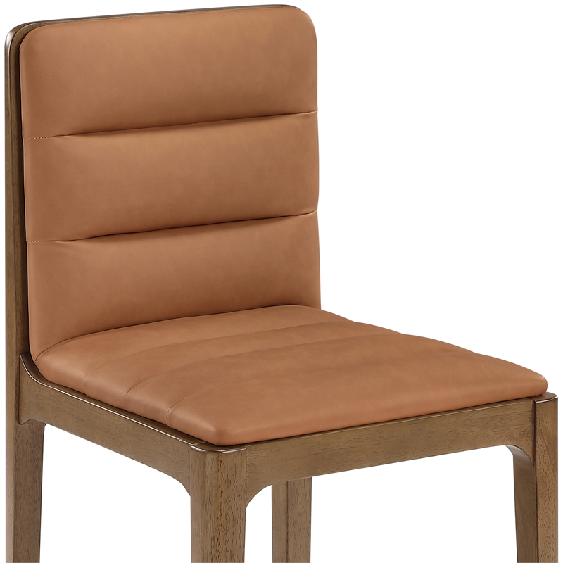 Meridian Furniture Ellis Cognac Vegan Leather Dining Chair (Set of 2)